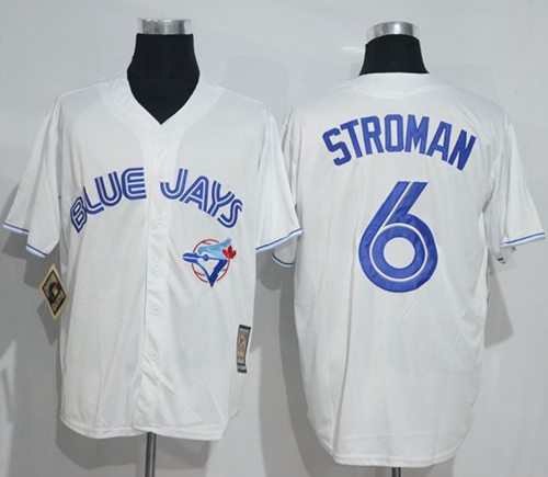 Blue Jays #6 Marcus Stroman White Cooperstown Throwback Stitched MLB Jersey - Click Image to Close